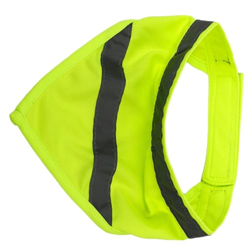 ANDRESLAD Foulard Réfléchissant pour Chien à Haute Visibilité, Bandana Bavoir De Sécurité en Matériau Solide, Taille M, pour Promenade Nocturne Et Animaux De Compagnie