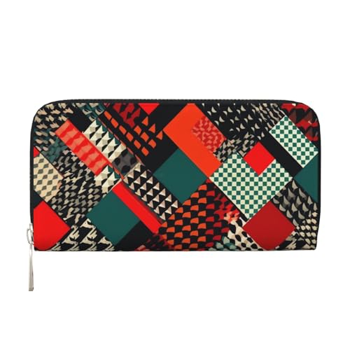 Porte-cartes de crédit zippé long portefeuille pour femme et fille en simili cuir résistant