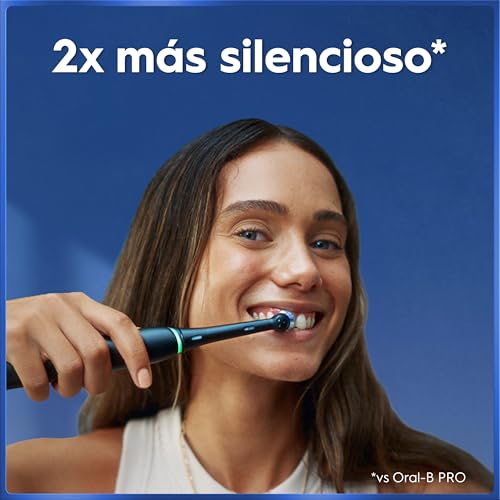 Oral-B iO 5N Cepillo de Dientes Eléctrico Negro Con Mango Recargable, 1 Cabezal y Estuche De Viaje, 5 Modos De Cepillado Con Blanqueamiento Dental, Sensor De Presión, Diseñado por Braun