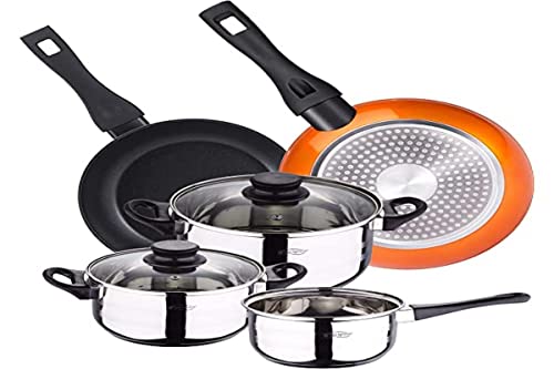 Bateria de cocina 5 piezas San Ignacio de acero inoxidable con juego de sartenes Neon (20,24...