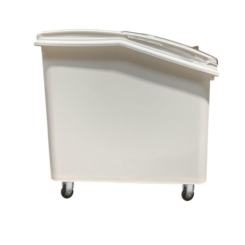 Bandeja de ingredientes profesional sobre ruedas - 102 L - Polipropileno con tapa transparente - 4 ruedas giratorias - Pala incluida