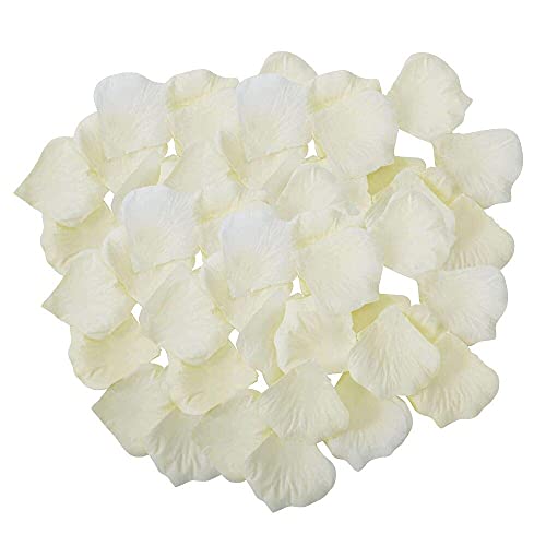 Silk Rose Petals 1200Pcs Ivory Artificial Flowers Petals For Wedding Confetti Scatter Valentine's Day Flower Decoration #TOP1