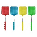 LND Gifts Fly Swatter Telescopic - 4 Pack, Heavy-Duty Fly Swatter, Efficient Mosquito and Fly Swat with Stainless Steel telescopic handle- Fly Swatters Ideal for Indoor and Outdoor Use - Image 6
