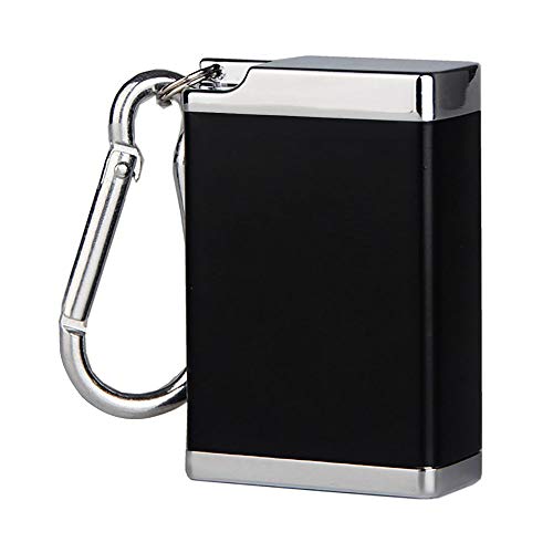 Gwolf Taschenaschenbecher, Zigaretten Taschenascher, Tragbarer Aschenbecher für unterwegs, Mini aschenbecher, Reise-Aschenbecher, Aschenbecher to go, Schwarz Cover