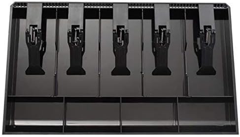 ABS Plastic Cash Drawer 5 Cash And 4 Coin Organizer For Supermarket 40 x 3.5 x 24.4 cm (Black)