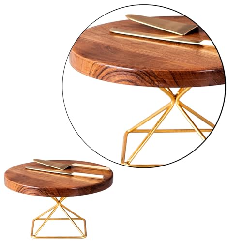 Image of Metscape India Sturdy Metal & Wood Cake Display Stand | Elegant Dessert, Pastry & Cake Presentation | Ideal for Weddings, Parties, Home Decor or Daily Use | Functional & Stylish | Premium Home Accessory