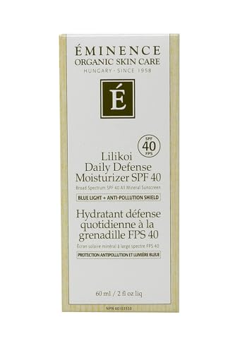 Eminence Lilikoi Daily Defense Moisturizer SPF 40, Vanilla, 2 Fl Oz