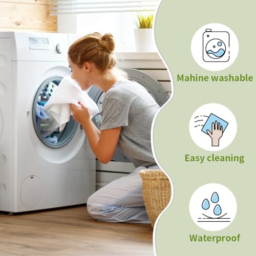 DUJUIKE 100% Wasserdichter Ersatzbezug für Hundebett, Ersatzbezug für Hundeunterlage, Waschbarer, Abnehmbarer Hundematratzenbezug, Hundematratzeneinlage mit Reißverschluss(Grau,S(76 x 51 x 10cm))