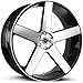 STRADA PERFETTO Custom Wheel - 22x8.5, 40 Offset, 5x114.3 Bolt Pattern, 72.6mm Hub - Gloss Black with Machined Face Rim
