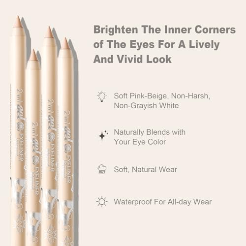 Image of Nude Matte Gel Eyeliner Pencil, Waterproof Smudge-proof Long Lasting Plum Eye Liner, High-Pigmented Smooth Creamy Formula for Mature Women, Eyes Makeup Pen with Sharpener
