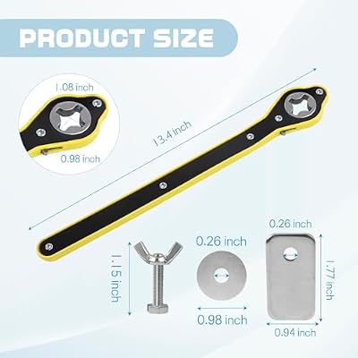 Jack Ratchet Wrench, 360 Swivel Labor-Saving Car Scissor Jack Lug Wrench with Long Handle, Scissor Jack Lift Handle Tool, Universal Tire Jack Wrench for Travel, Van, SUV