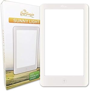 SunnyLight White Light Daylight Lamp | Super Bright LED Panel Light with Adjustable Brightness up to 32,000 Lux and Multi-Position Stand