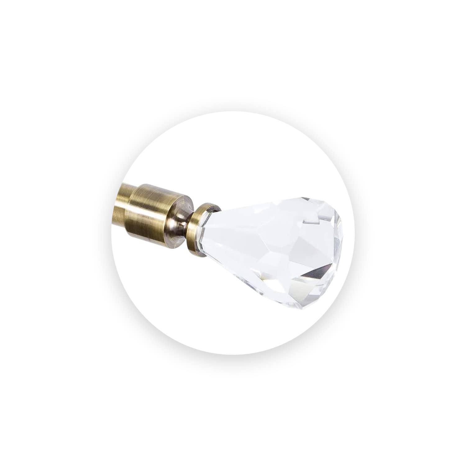 Asta per tende da 19 mm, a due vie, in acciaio INOX cromato opaco
