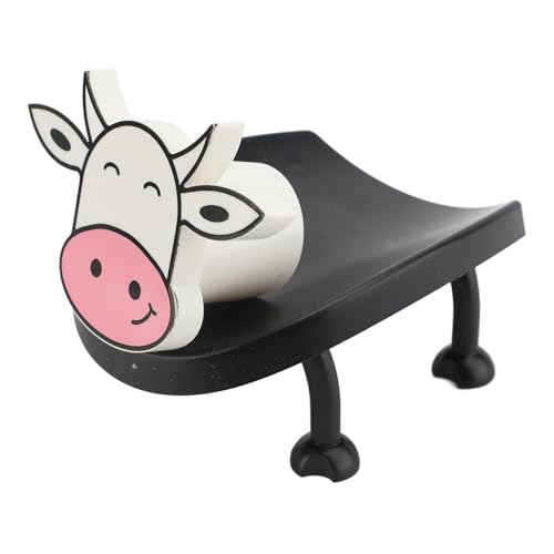 Cow Toilet Roll Holder Plastic Easy Using Decorative Tissue Paper Roll Storage Basket for Bathroom
