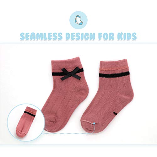 Gwenvenni Girls Socks Big Little Kids Cotton Ankle Sock Low Cut Toddler3