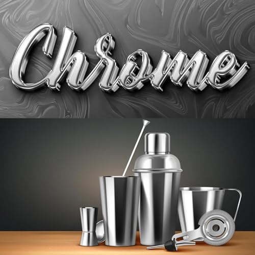 Image of Cellux 2X Ultra Cover Bright Chrome Spray Paint | DIY, Quick Drying with Glossy Finish for Metal, Wood, Wall & Other Surfaces - 400 ML - Pack of 12 Spray Paints