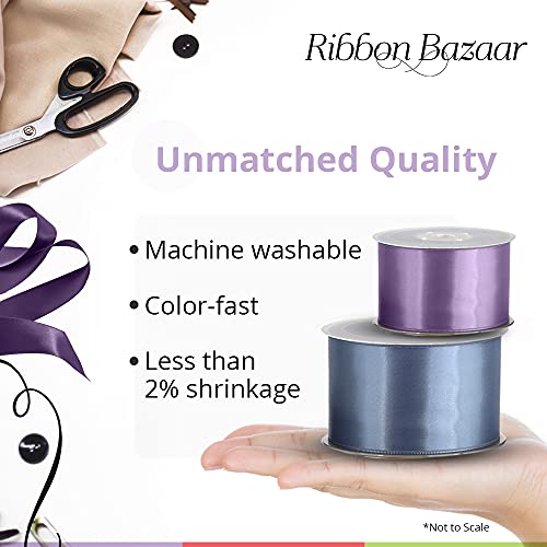 Image of Ribbon Bazaar Double Faced Satin - Premium Gloss Finish - 100% Polyester Ribbon for Gift Wrapping, Crafts, Scrapbooking, Hair Bow, Decorating & More - 7 /8 inch Antique Gold 25yd Spool