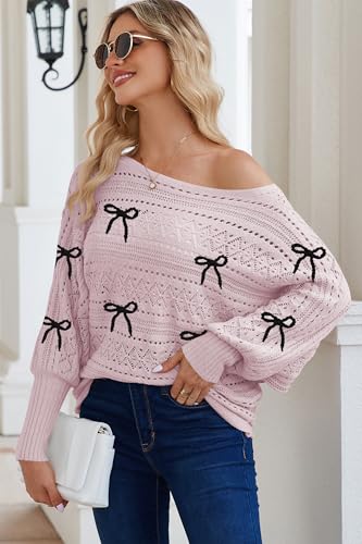 Image of Cakulo Womens Off Shoulder Oversized Pullover Knit Sweater