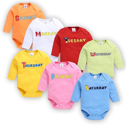 Image of TINYO Boy's Letter Print Regular Fit Bodysuit for Baby Kids