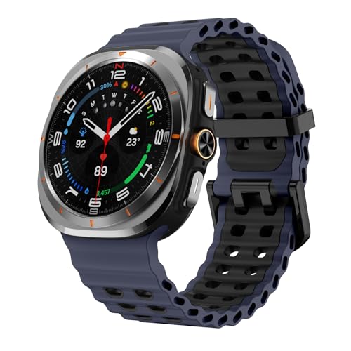 Bracelet pour Samsung Galaxy Watch Ultra 47mm silicone bande marine accessoires sport de remplacement