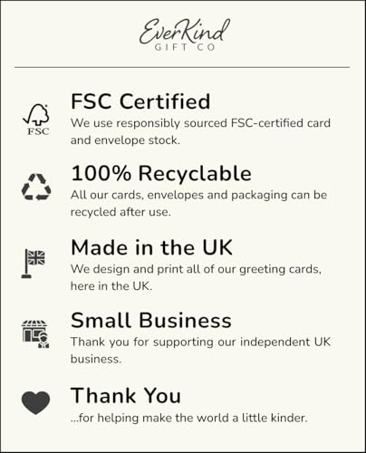 EverKind Thank You Card – Just a Little Card to Say a Big Thank You – Colourful Star Design | For Teacher, Friend, Family or Colleague | Blank Inside | Eco Packaging - Image 6