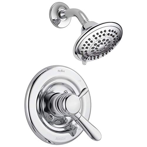 Delta Faucet Lahara 17 Series Dual-Function Shower Trim Kit with 5-Spray Touch-Clean Shower Head Chrome T17238 (Valve Not Included)
