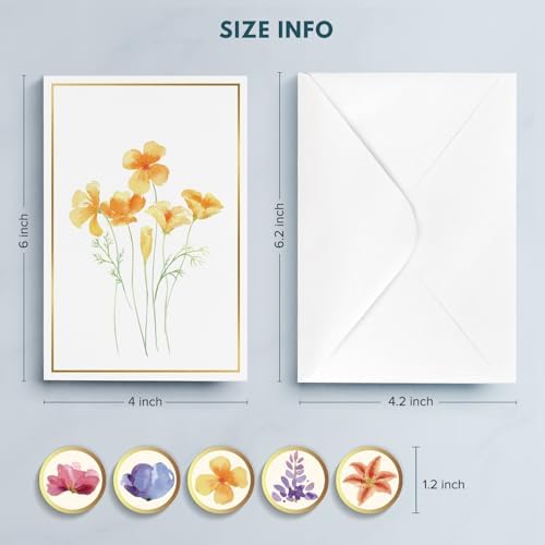 Blank Cards, 30 Pack Blank Greet Cards, Elegant Gold