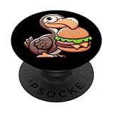 Cute Comic dodo hamburger cheeseburger Emu PopSockets Adhesive PopGrip