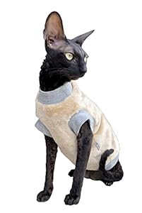 Kotomoda Katzen Pullover Beige Grau (M)