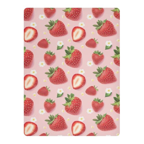 Draps imperméables pour berceau de bébé 132x71cm fraises