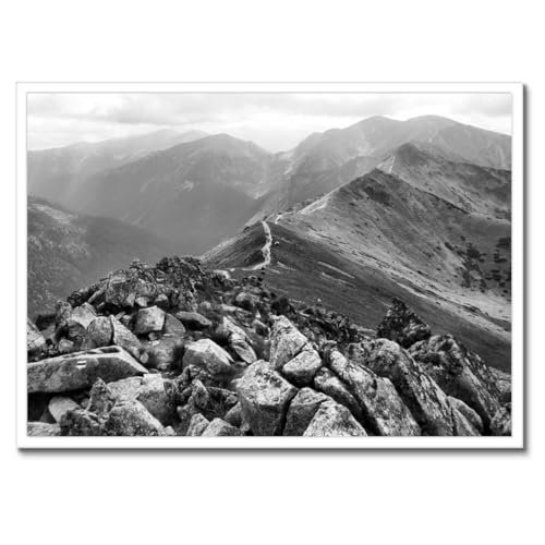 Poster montagnes Tatras cadre noir 70x50 cm habillage mur vide