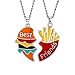 REQAG Collana Pendente Amicizia Set,Confezione da 2 collane BFF Collana,Best Friends Collana,Collana dell'amicizia con patatine fritte per 2 Ragazze Regalo di Compleanno per Migliori Amici immagine