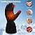 QILOVE Heated Gloves for Women and Men 7.4V Rechargeable Heated Warm Gloves Winter Hand Warmers Bulk for Outdoor Work Hunting Camping Skiing(Black-7.4V XL)