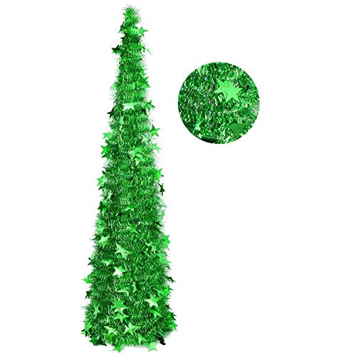 AGAKY Árbol de Navidad Plegable, Árbol de Navidad Verde 120 cm, Decoración...