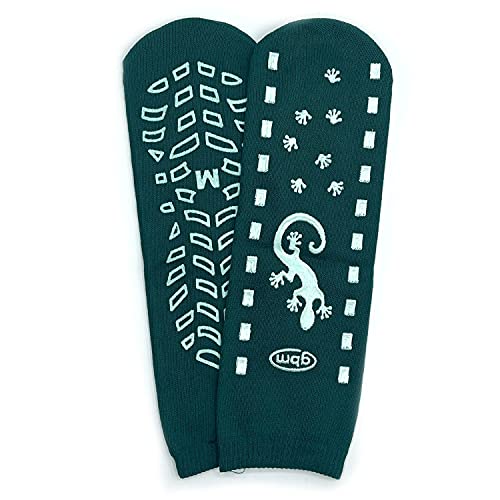 GBM Geckos - Plush Double Tread Non-Slip Safety Socks 6-PACK (Green, Medium)3