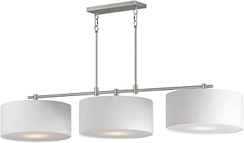 Maxim Bongo - 3 Light Linear Pendant-9.75 Inches Tall and 16 Inches Wide-Satin Nickel Finish