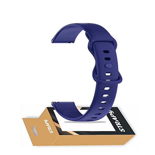 Image of 20mm Soft Silicone Nato Strap Replacement Belt Band For Fastrack Reflex Vybe Smart Watch Straps [ Not for any Other Model]