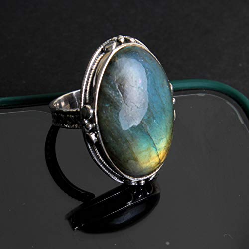 Bague argent sterling 925 et véritable Labradorite qualité supérieure - 3