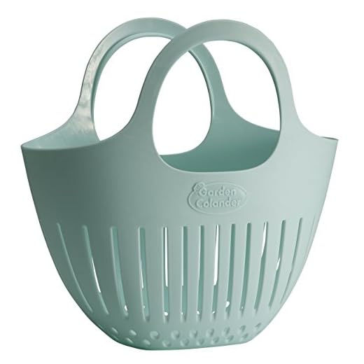 Hutzler Mini Colander garden basket, Small, Eggshell Blue