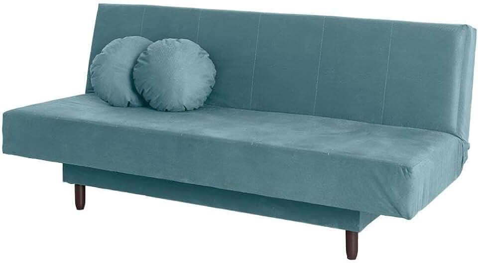 Sofá-cama Casal 3 Lugares Jimmy Suede Suculenta