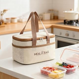 Insulated Lunch Bag - Reusable Lunch Box with Large Capacity for Women Men, Leak-Proof, Ideal for Work/Picnic/Travel/Office(S)