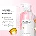 Pantene Sulfate Free Rose Water Shampoo, Soothes, Replenishes Hydration, Safe for Color Treated Hair, Nutrient Infused with Vitamin B5 and Antioxidants, Pro-V Blends, 30.0 oz