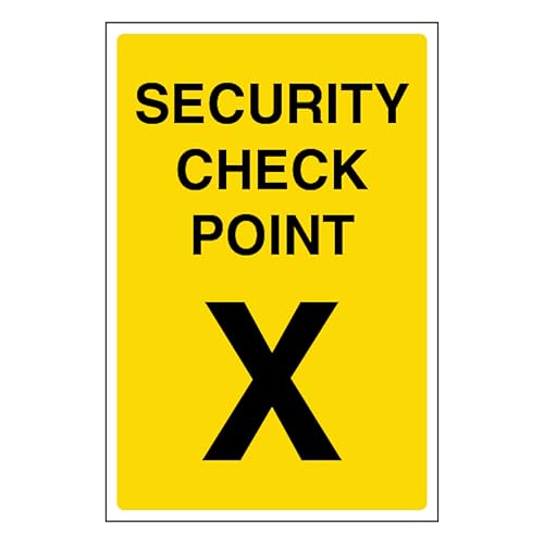 Point de contrôle de sécurité autocollant V Safety 400x600 panneau vinyle d'atelier