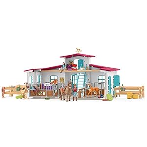 schleich 42567 Paardrijden met ruiter en paarden, voor kinderen vanaf 3 jaar, Horse Club – speelset