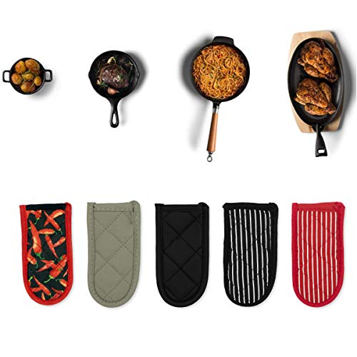 Evoio Hot Handle Covers, Cast Iron Skillet Handle Covers, Pot Pan Handle Covers, Heat Resistant Pot Pan Skillet Handle Holder Sleeves Mitt For Kitchen, Bbq And Baking Cookware ( 2-Pack Red Pepper) #TOP7