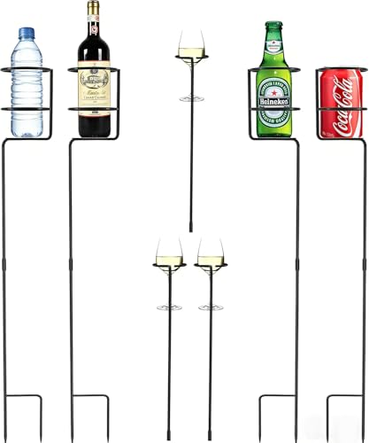 Urban Deco Heavy Duty Drink Holder Set of 7 Outdoor Yard Drink Holder Stakes 4 Packs Plus Extra 3