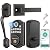 AkaGear DS10 Pro Keyless Entry Door Lock with Handle Set, Smart Front Door Locks Set, Electronic Keypad, Fingerprint Deadbolt, Bluetooth APP Control, Auto-Lock & One Touch Locking, Oil Rubbed Bronze