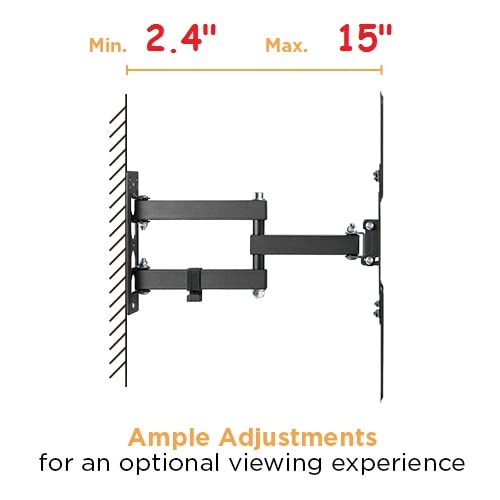 Mount Plus Pa68_443 Swivel Tilt Wall Mount Bracket For 23 To 55"" Lcd Led Tv Monitor (Vesa 400X400, 400X300, 400X200, 300X300, 200X200) #TOP2