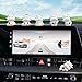 6 Pack Cute Cow Car Dashboard Mini Ornaments, Vehicle Rearview Mirror&Dash, TouchScreen Top/Office Desk/Home Funny Adorable Rear View Decor, Cars Interior Accessories for Women Men（Silver Horned Cow）