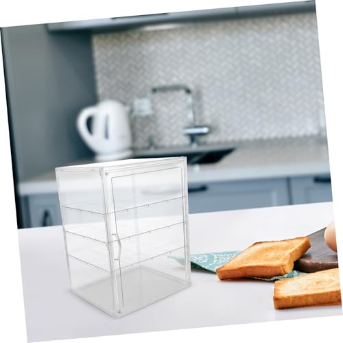 Vitrina panadería transparente con estantes ajustables para repostería 6